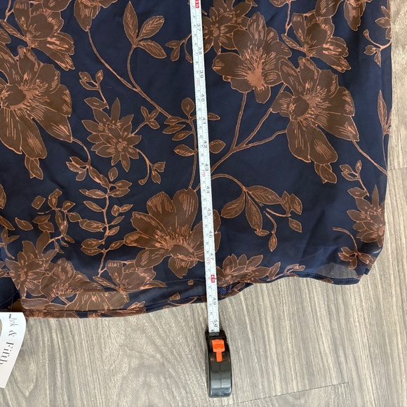 NEW Park & Fifth Chelsea Dress XS Blue and Brown Floral Strapless Maxi Scarf - Picture 13 of 13